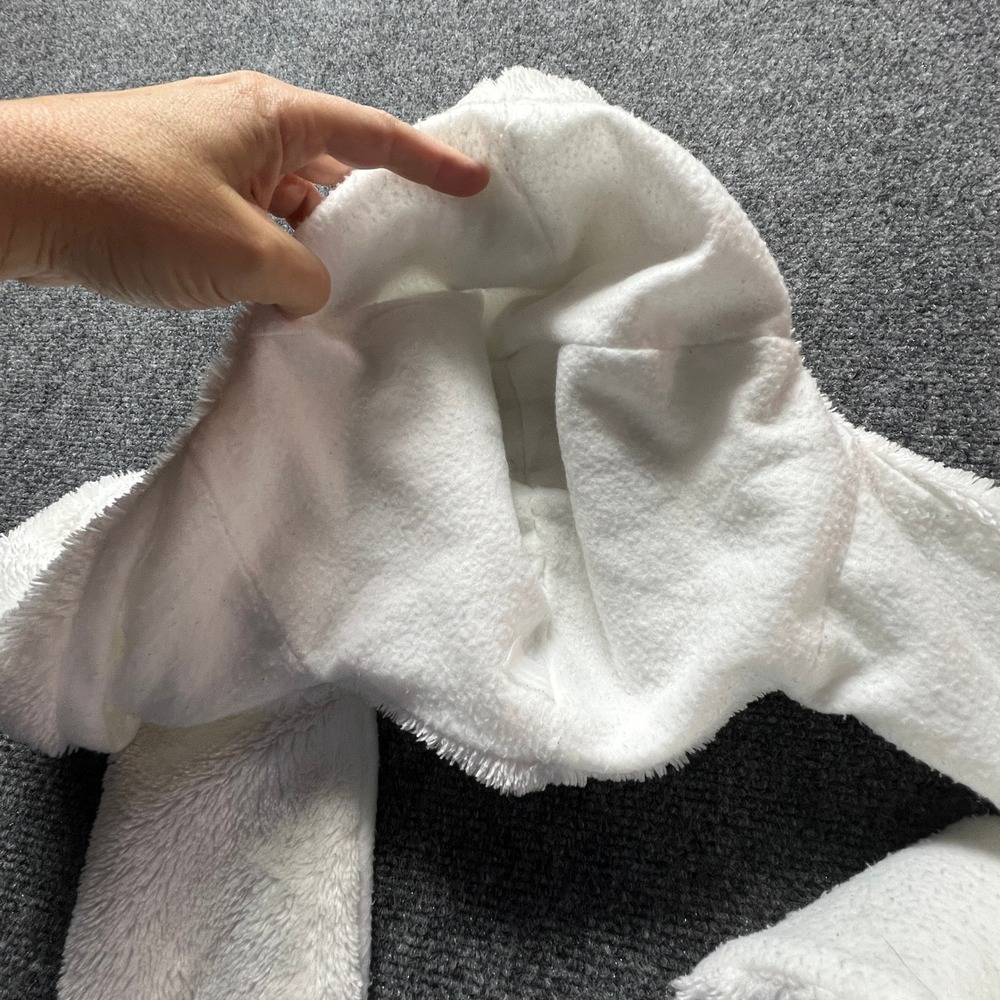 Hat Scarf Mittens 3-in-1 White Polar Bear Fuzzy Fleece Kids Snow Winter Fun Warm - Picture 5 of 8